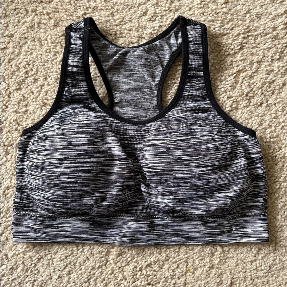 OPPA! Space-Dye Racerback Sports Bra Light/Mid Support Athleisure Sporty Small